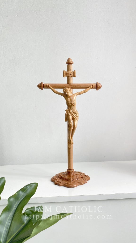 Beech Wood Crucifix – A Symbol of Faith from J&M Catholic