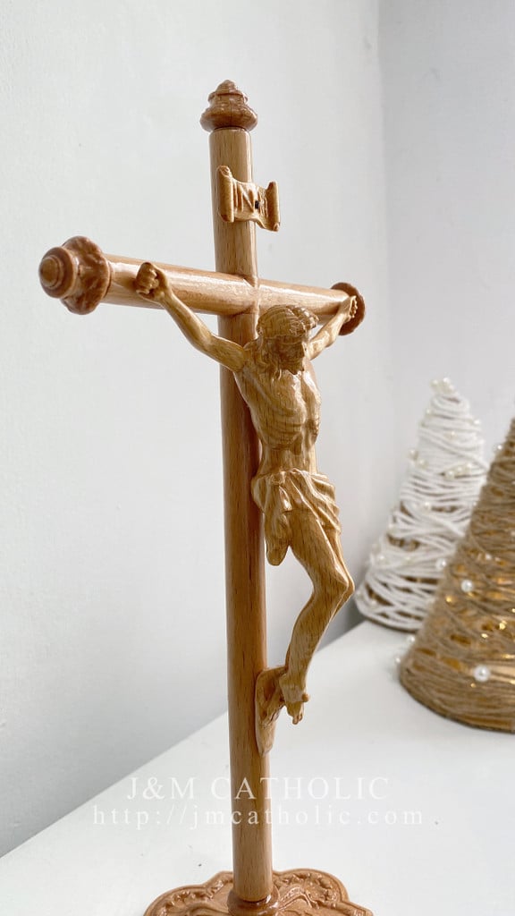 Beech Wood Crucifix – A Symbol of Faith from J&M Catholic