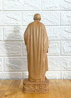 St. Vincent de Paul Wooden Statue – Hand-Carved Catholic Sculpture