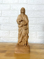 Saint John the Apostle Wooden Statue – Hand-Carved Catholic Sculpture