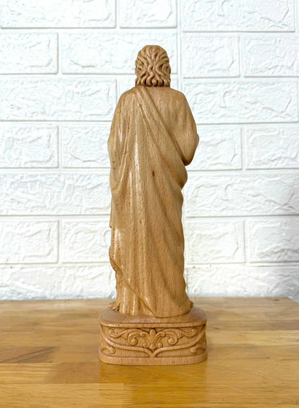 Saint John the Apostle Wooden Statue – Hand-Carved Catholic Sculpture