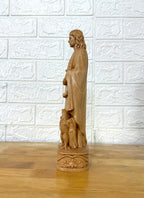 Saint John the Apostle Wooden Statue – Hand-Carved Catholic Sculpture