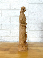 Saint John the Apostle Wooden Statue – Hand-Carved Catholic Sculpture