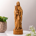 Saint Maria Goretti Wooden Statue – Hand-Carved Catholic Art