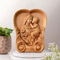 Our Lady and Child Wooden Relief Plaque