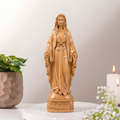 Blessed Mother Wooden Statue – Hand-Carved Catholic Sculpture