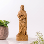 Saint John the Apostle Wooden Statue – Hand-Carved Catholic Sculpture