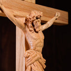 Handcrafted Jesus Crucifix Wood Carving