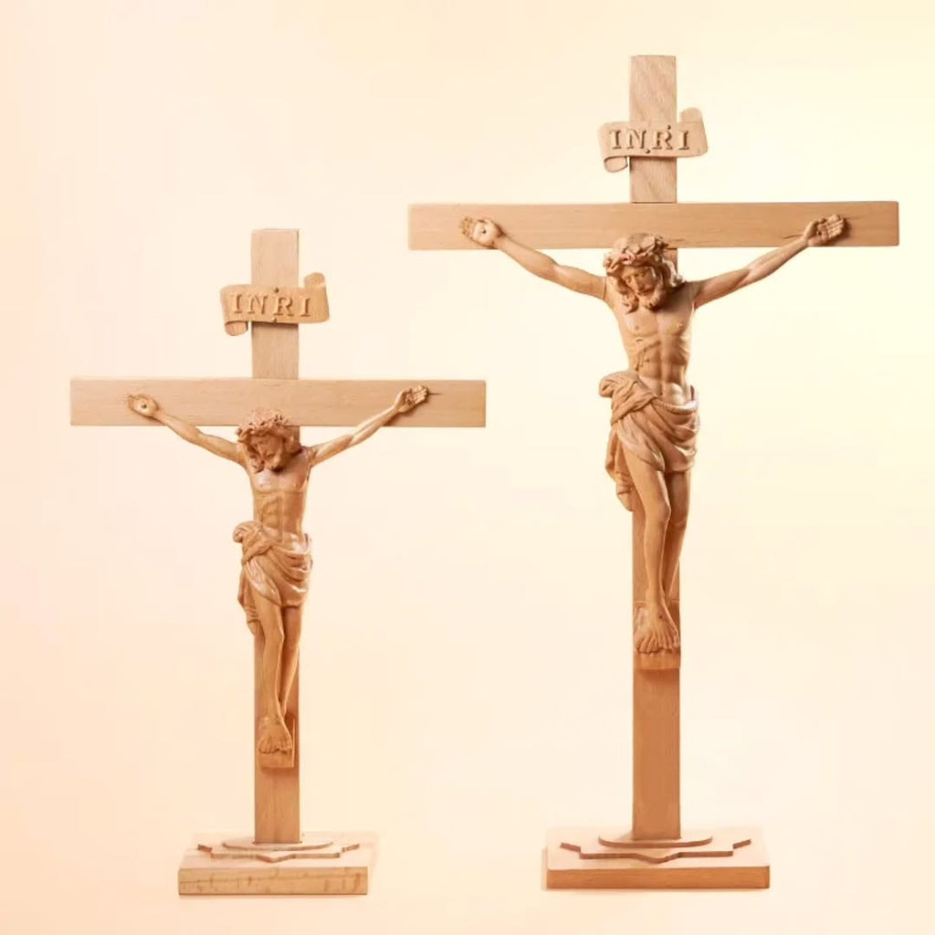 Handcrafted Jesus Crucifix Wood Carving
