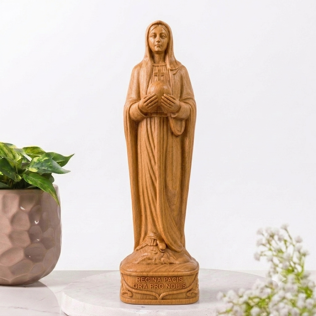 Regina Pacis Ora Pro Nobis Wooden Statue