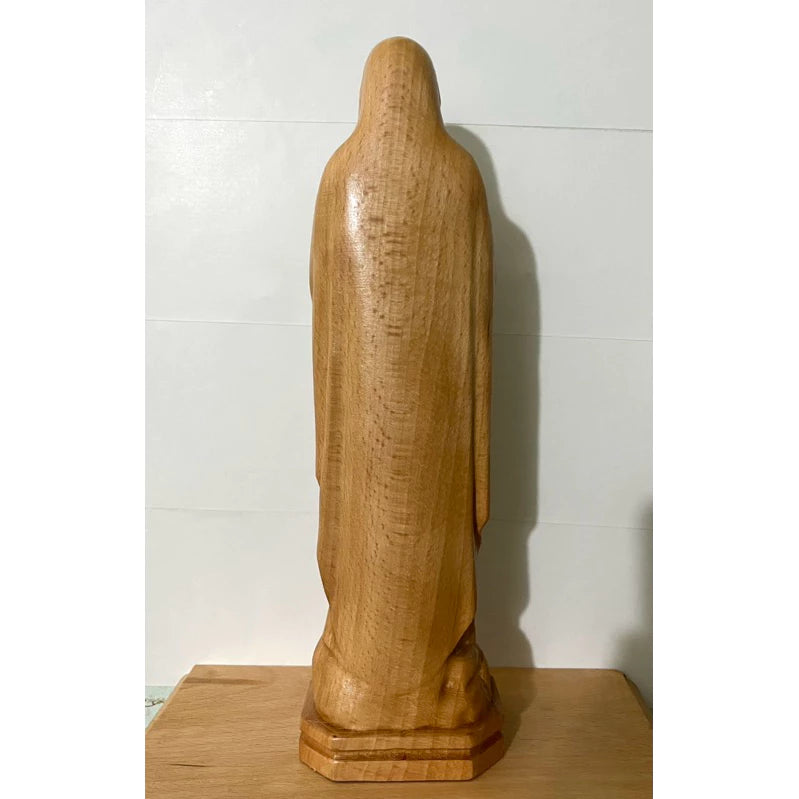 Our Lady of the Rosary Wooden Statue size 7.8in / 9.8in / 11.8in