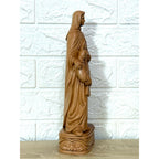 Saint Anne and Mary Wooden Statue size 11.8 inches (30cm)
