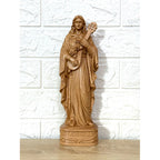 Saint Cecilia Wooden Statue size 11.8 inches (30cm)