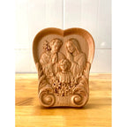 THE HOLY FAMILY WOOD CARVING PLAQUE