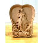 DIVINE MERCY JESUS HAND-CARVED WOOD PLAQUE
