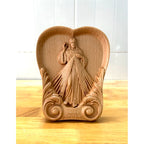 DIVINE MERCY JESUS HAND-CARVED WOOD PLAQUE