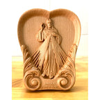 DIVINE MERCY JESUS HAND-CARVED WOOD PLAQUE