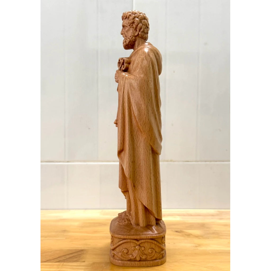 Saint Peter Wooden Statue size 11.8in (30cm)