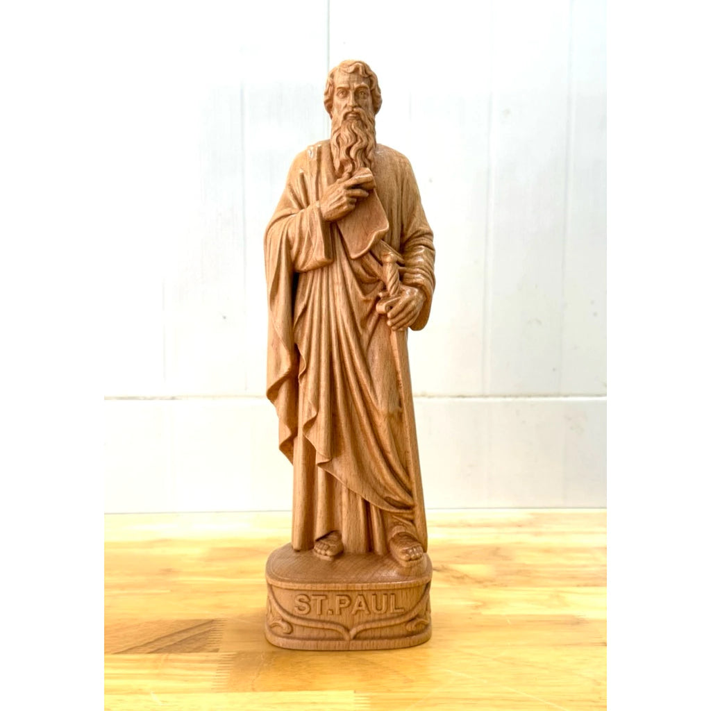 Saint Paul Wooden Statue size 11.8in (30cm)