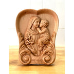 Our Lady and Child Wooden Relief Plaque
