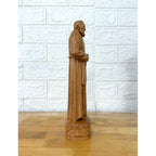 St. Padre Pio Wooden Statue – Hand-Carved Catholic Sculpture in European Beech Wood