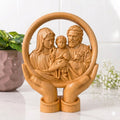 THE HOLY FAMILY WOODEN STATUE